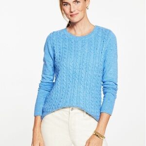 Talbots Light Blue Cable Knit Sweater